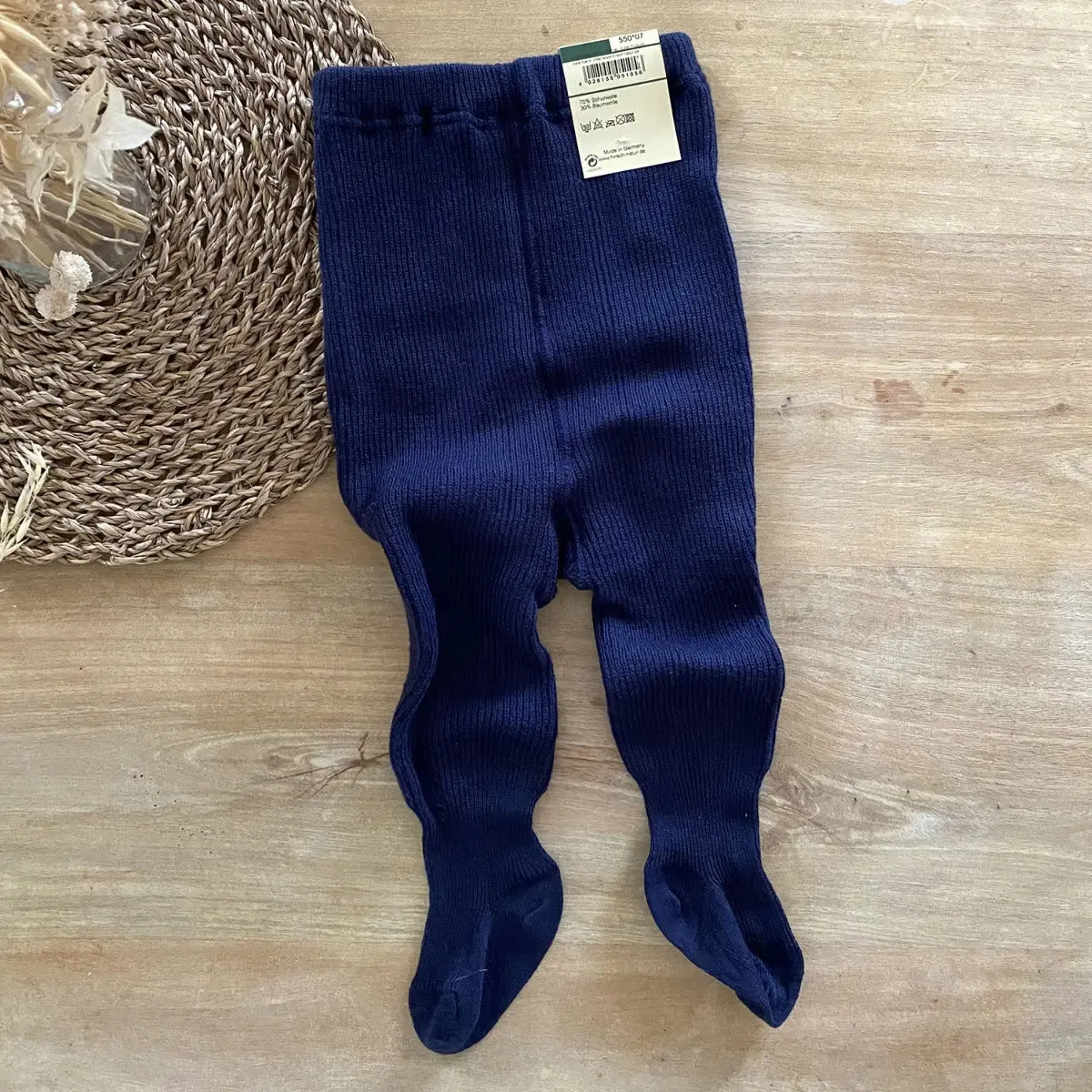 Hirsch Natur collant laine coton bio bébé