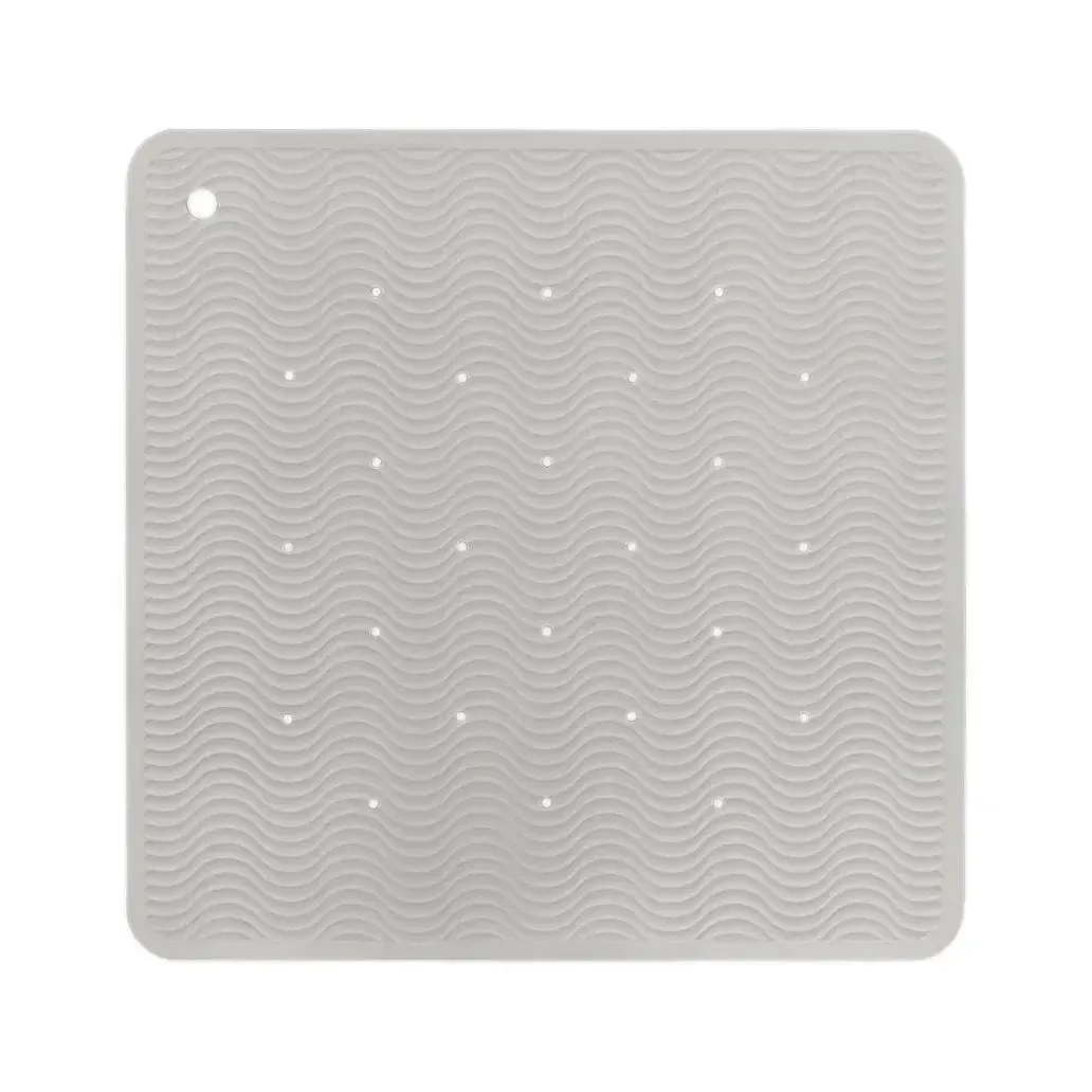LiliNappy Hevea Wave Square tapis de bain caoutchouc 52x52 cm