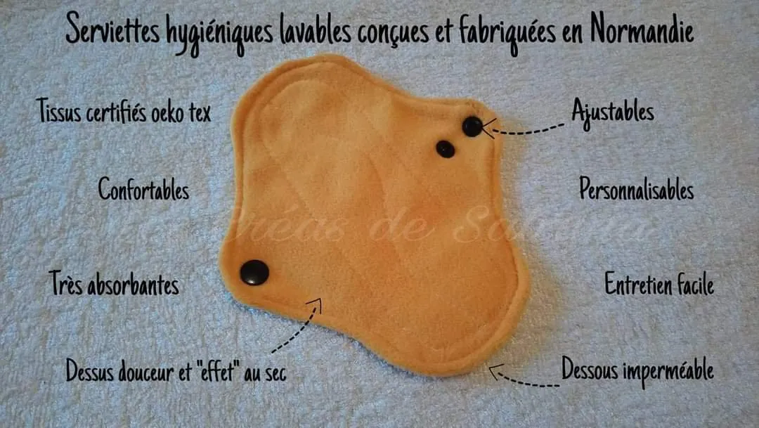 Les Créas de Sabrina lot 5 protège-slips lavables bambou