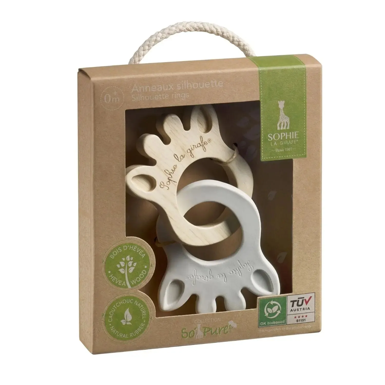 Sophie la girafe So'Pure anneaux de dentition naturels