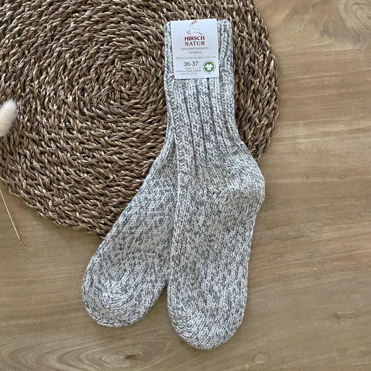 Hirsch Natur chaussettes norvégiennes laine adulte