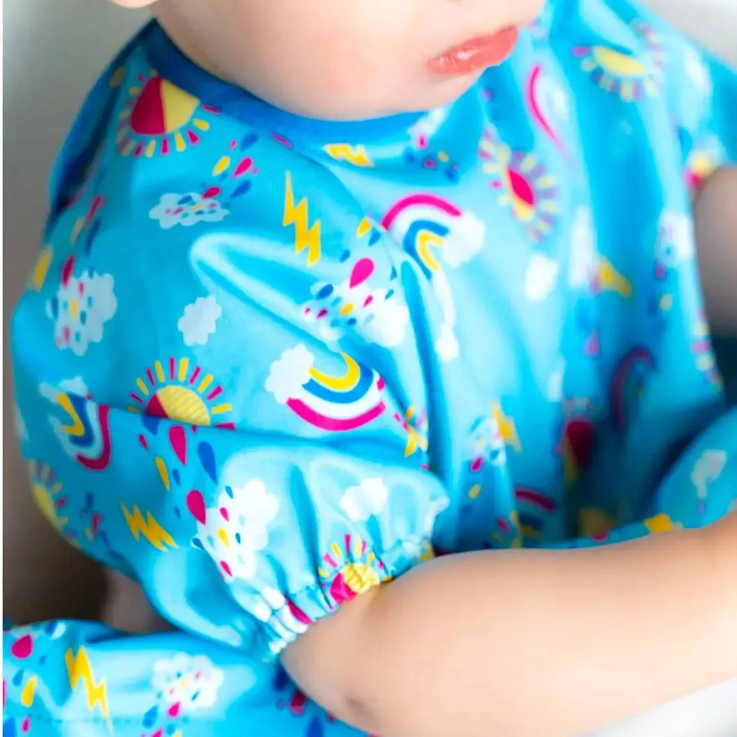 Tidy Tot Rainbow bavoir manches courtes imperméable