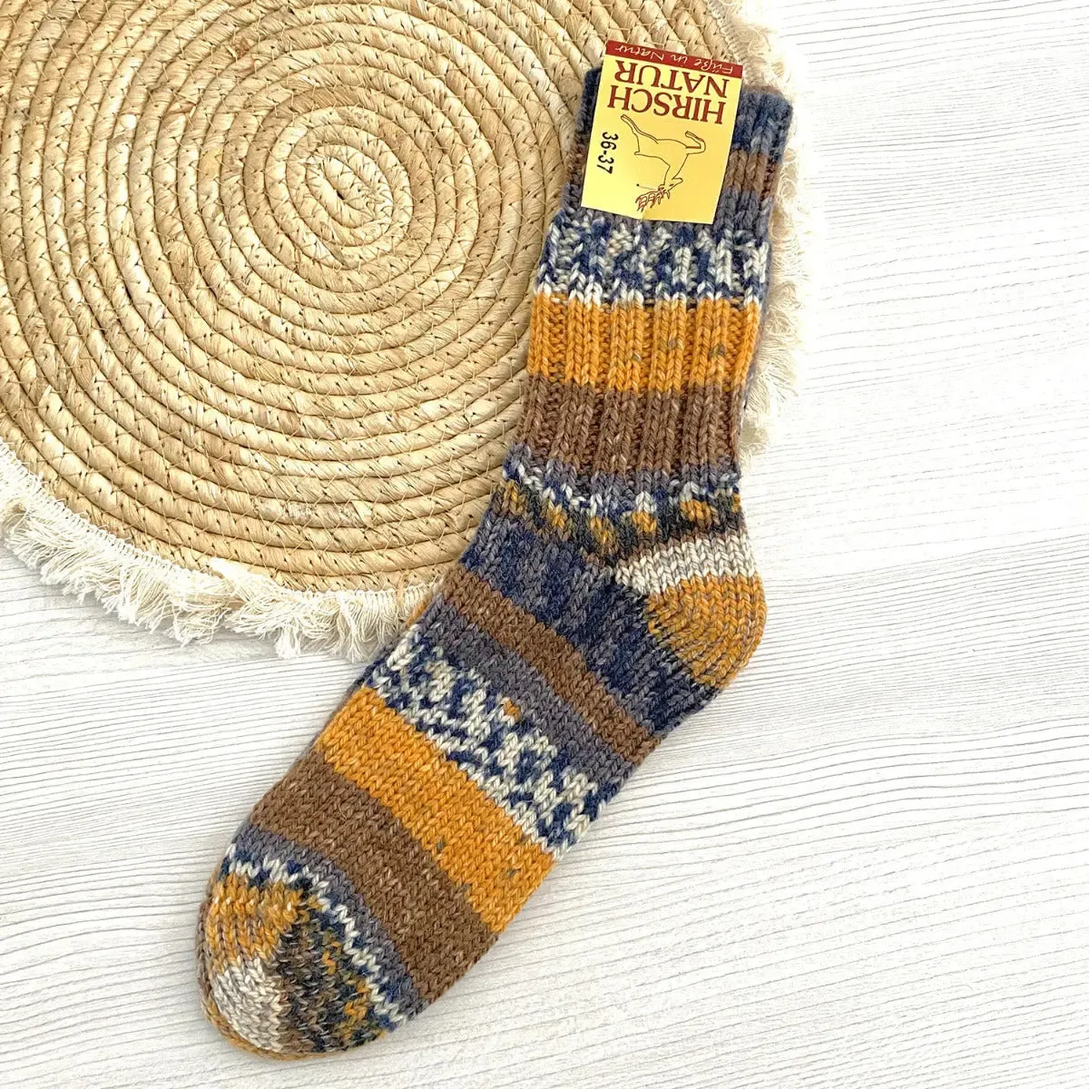 Hirsch Natur Chaussettes laine adulte épaisses