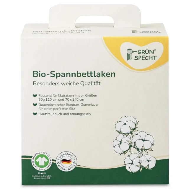 Grünspecht drap-housse bébé coton bio GOTS