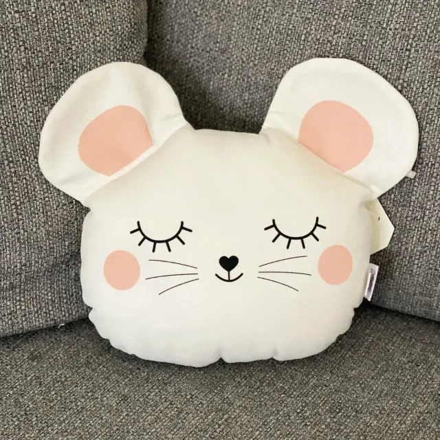 Zü Jasmin coussin souris 24 x 24 cm coton