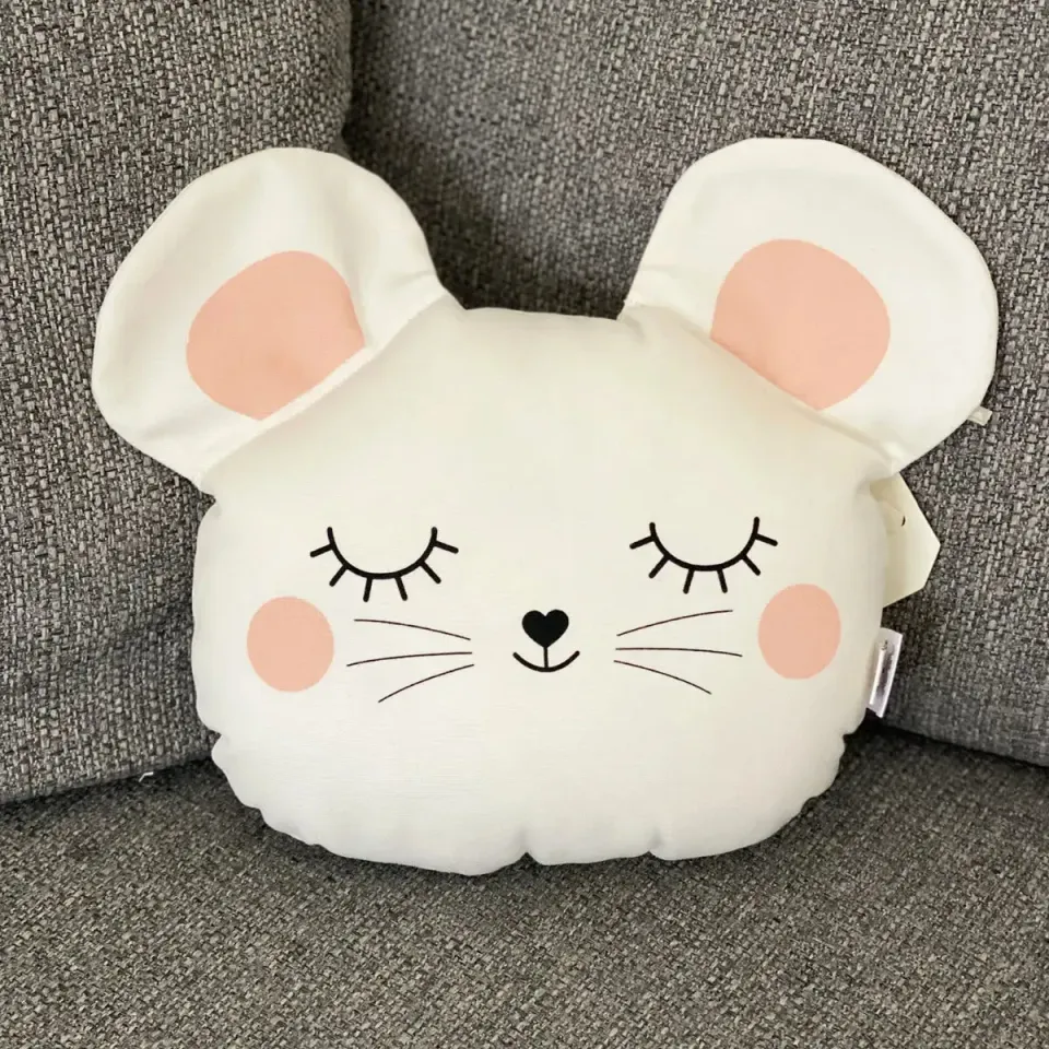 Zü Jasmin coussin souris 24 x 24 cm coton