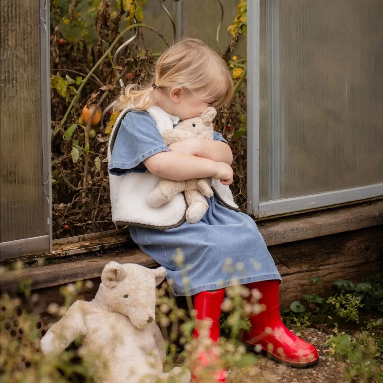 Senger Naturwelt Petit ours doudou bouillotte lin pépins raisin