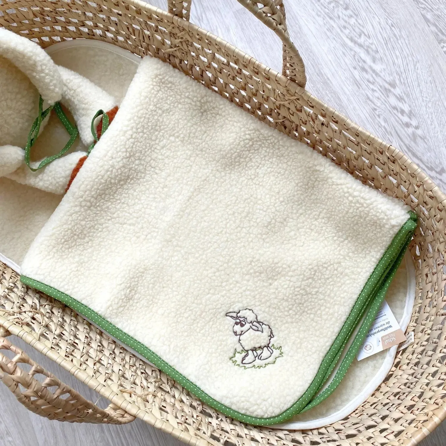 LiliNappy Sassoupi doudou mouton couverture laine vierge bébé