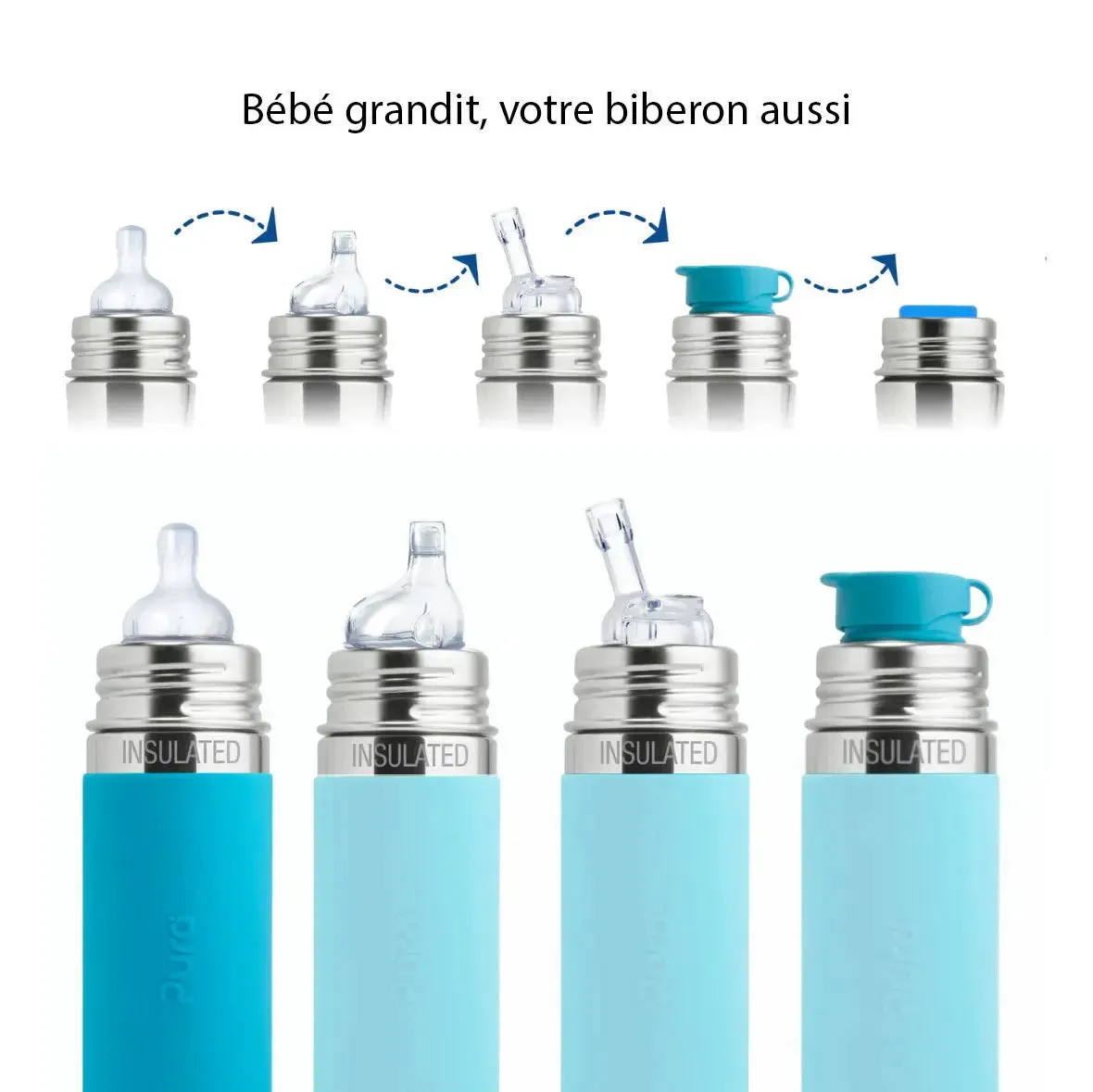 Pura biberon inox évolutif