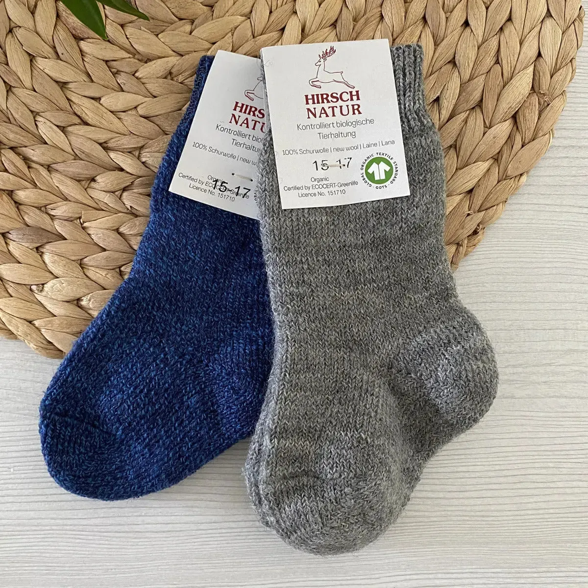 Hirsch Natur chaussettes laine enfant épaisses