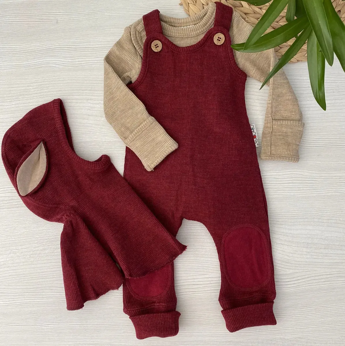 ManyMonths Lambies cagoule laine mérinos oreilles agneau