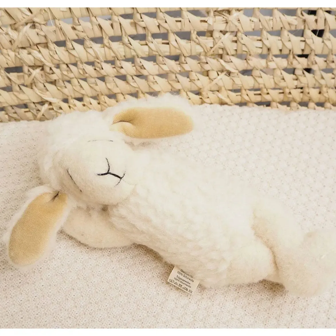 Saling doudou agneau pure laine vierge hypoallergénique