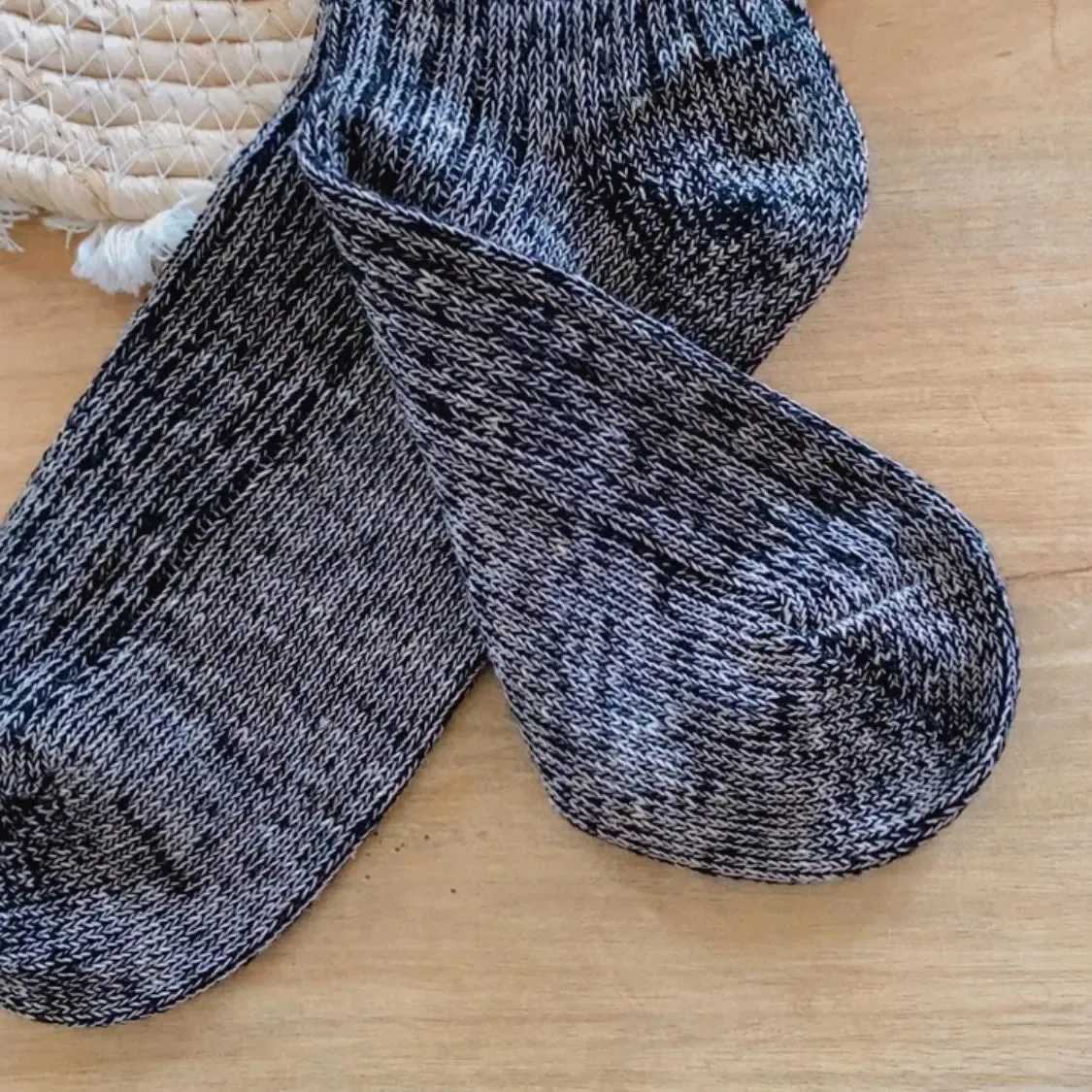 Hirsch Natur Chaussettes Coton Lin Bio Respirantes