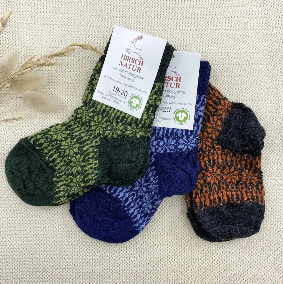 Hirsch Natur Chaussettes Laine Étoile
