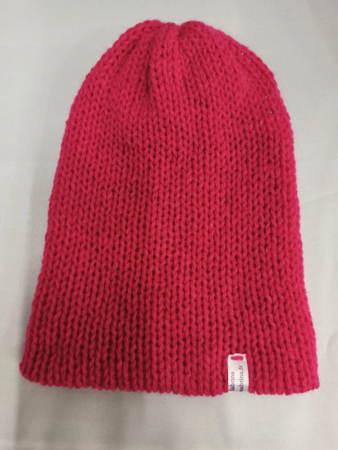 Les Créas de Sabrina bonnet tricoté doublé acrylique