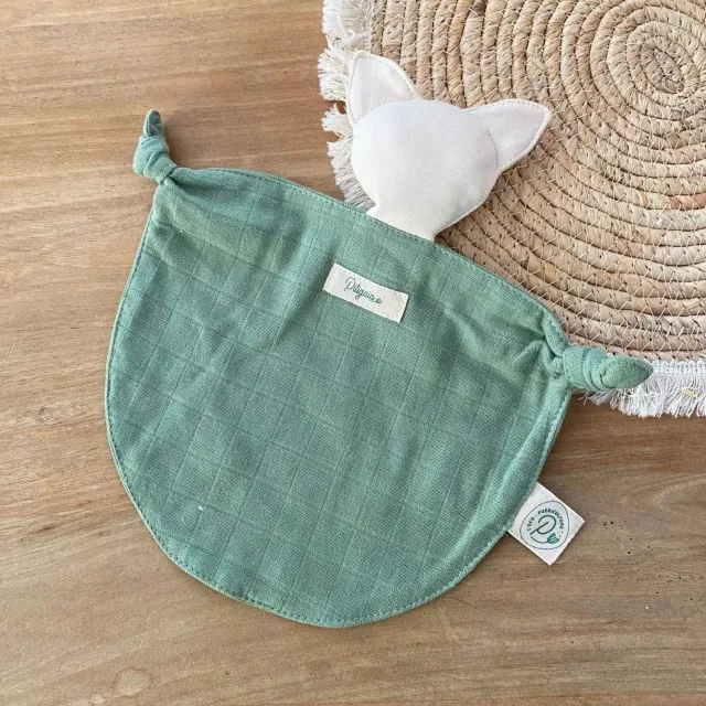 Pitigaïa doudou plat coton bio naissance