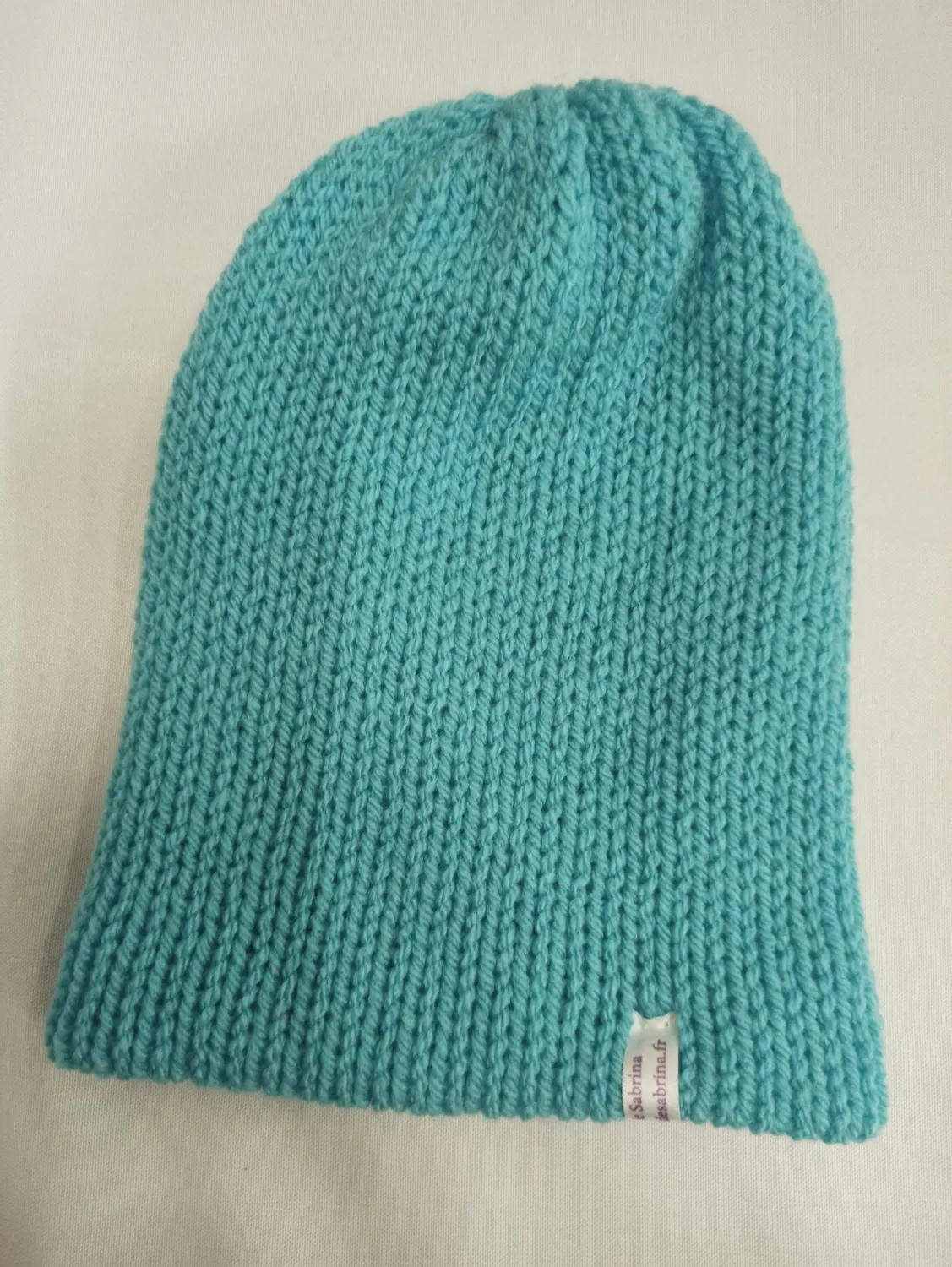 Les Créas de Sabrina bonnet tricoté doublé acrylique