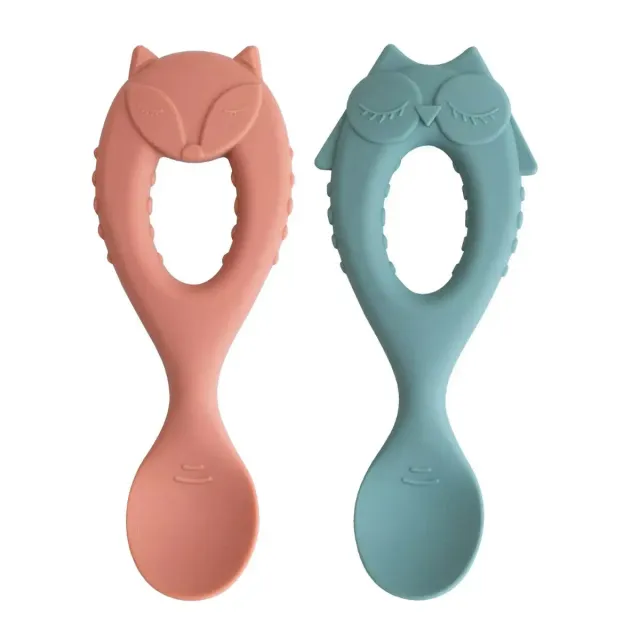 Tidy Tot Cuillères silicone bébé lot de 2 souple