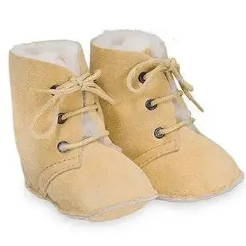 Fellhof bottines peau d'agneau à lacets naturel fourrées
