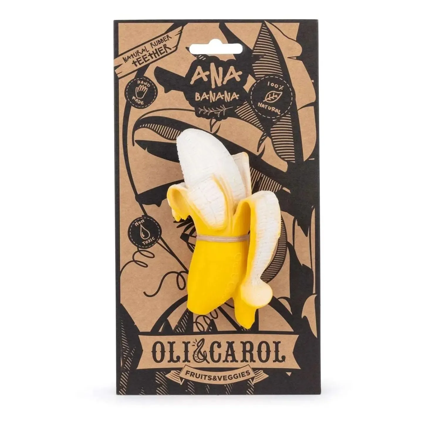 Oli & Carol Ana la Banane jouet de dentition caoutchouc naturel