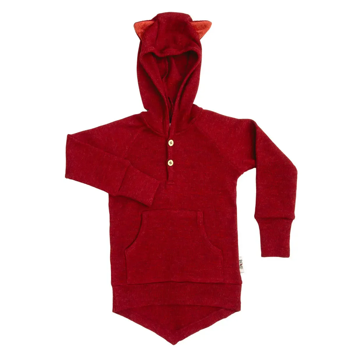 ManyMonths Kitty sweat enfant laine mérinos capuche