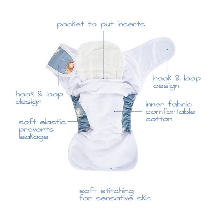 Ecobubs Couche à Poche Scratch Réutilisable 3-15 kg