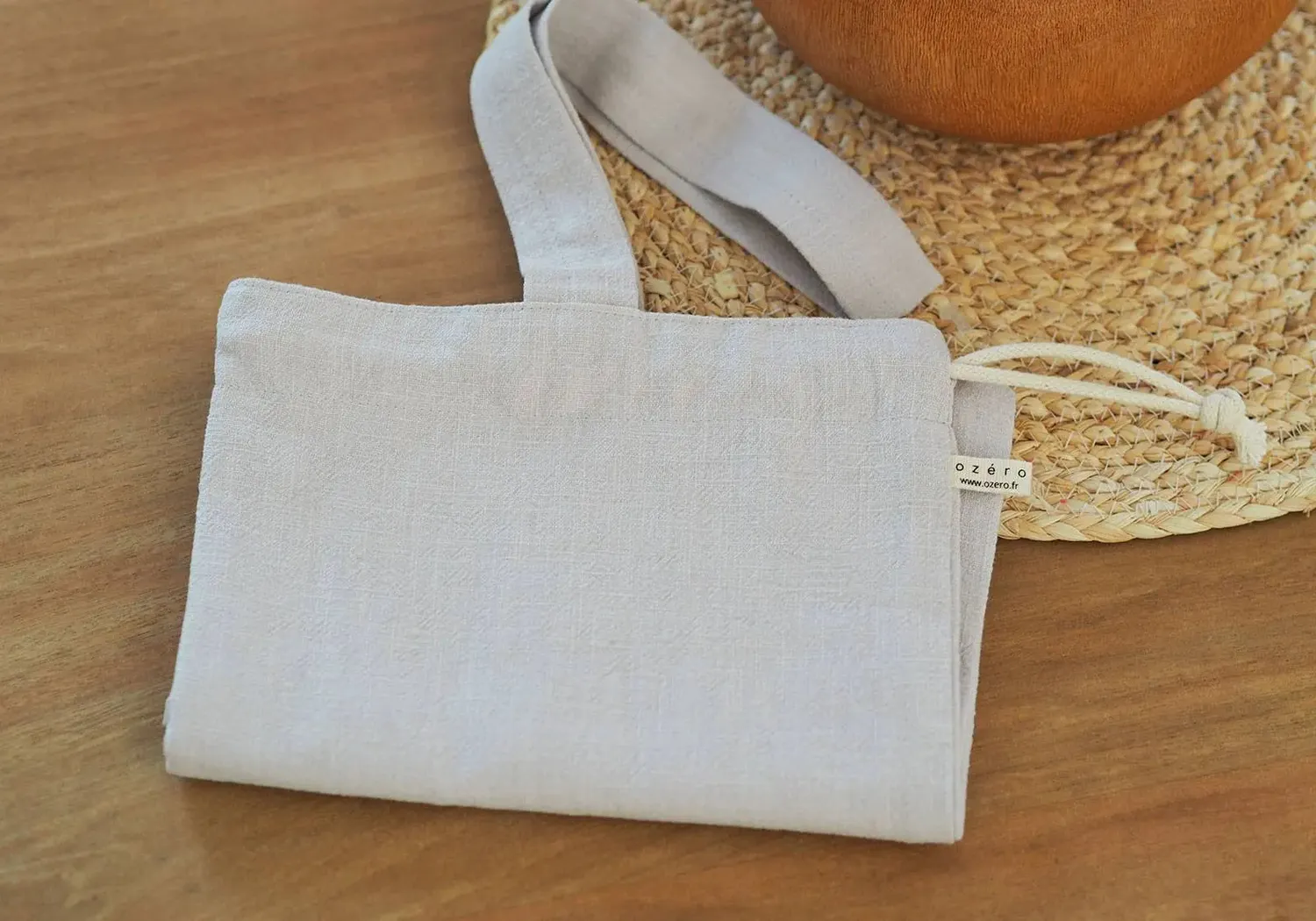 Ozéro sac à baguette en lin réutilisable