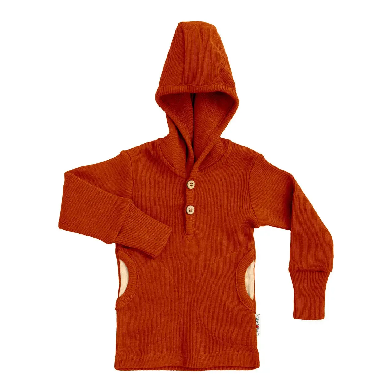 ManyMonths Henley sweat capuche laine mérinos