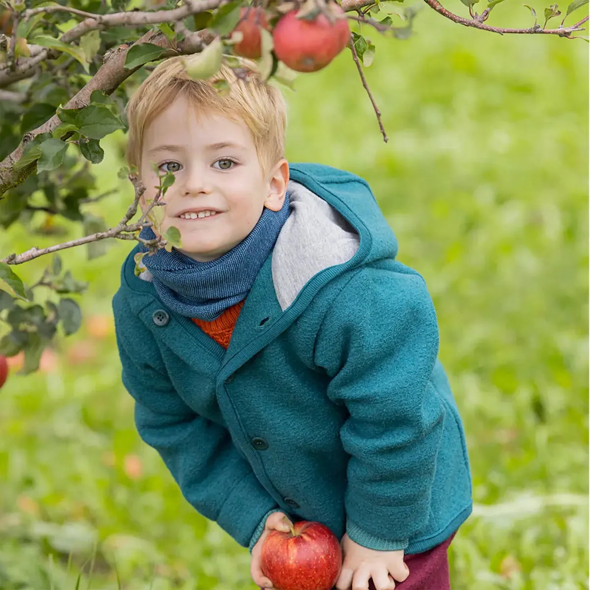 Disana veste pour enfants en laine bouillie gris
