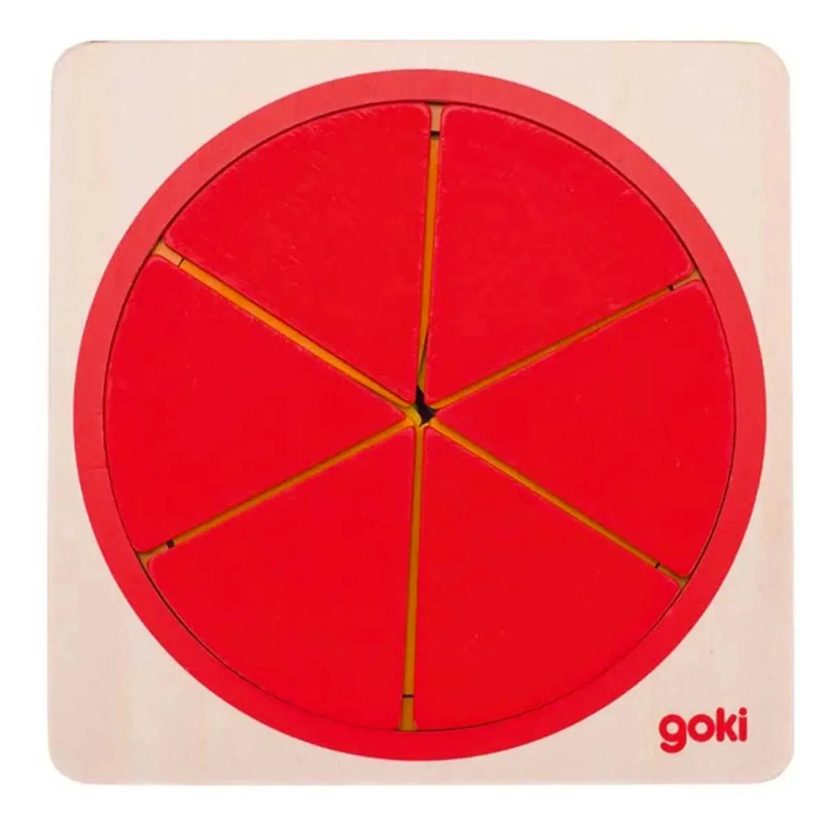LiliNappy Goki puzzle cercle multicolore en bois 21 pièces