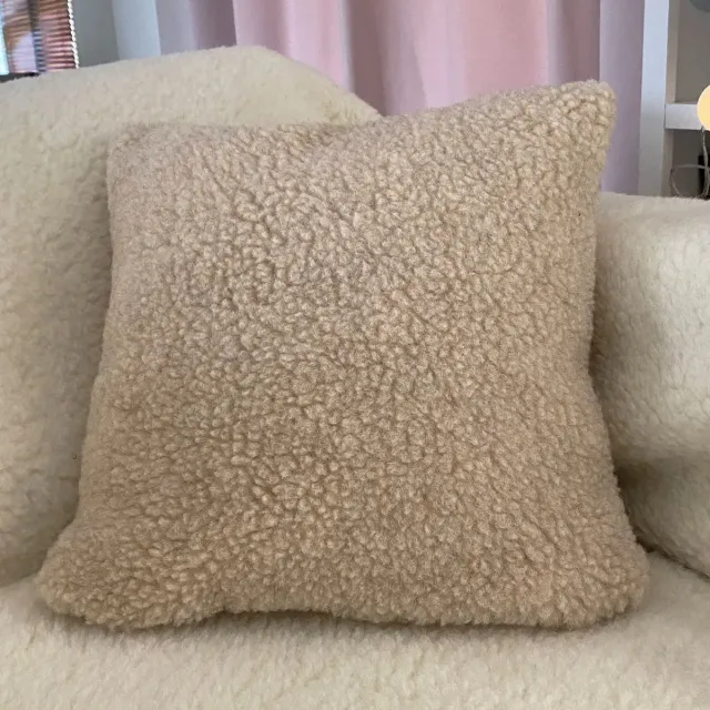 Lil Inappy Sassoupi housse coussin laine vierge brun chaud
