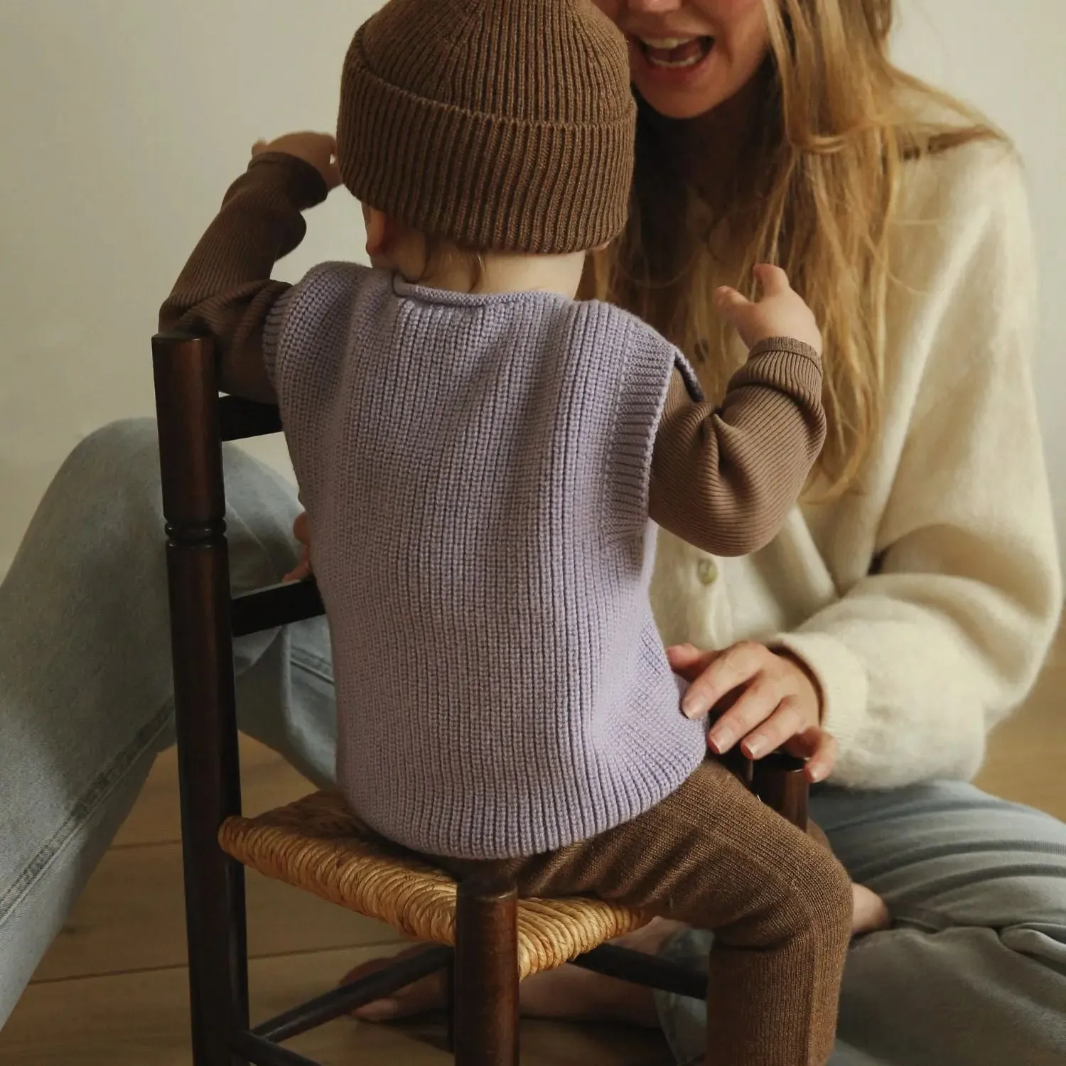LiliNappy HVID Harvey gilet bébé laine mérinos