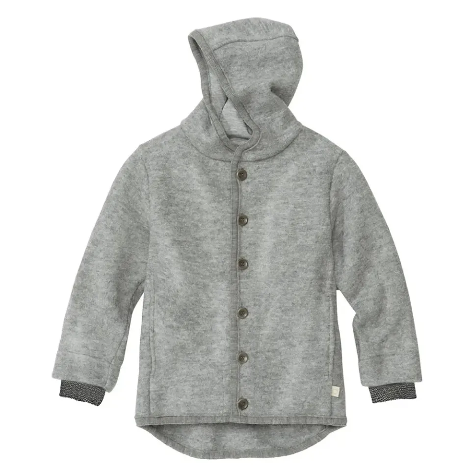 Disana veste pour enfants en laine bouillie gris