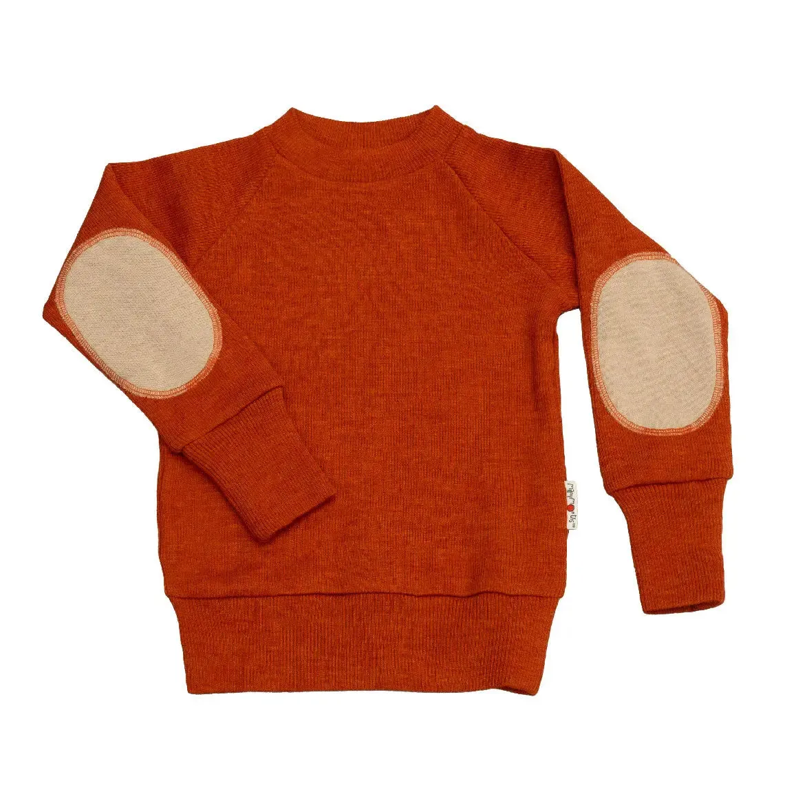 ManyMonths pull laine mérinos Elbow patch enfant chaud