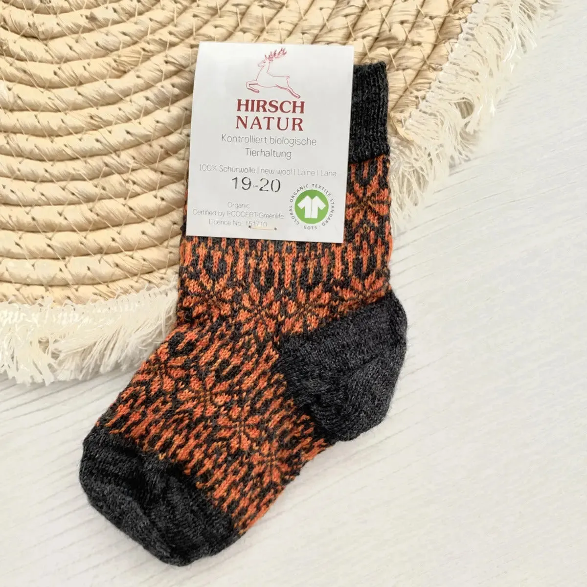 Hirsch Natur Chaussettes Laine Étoile