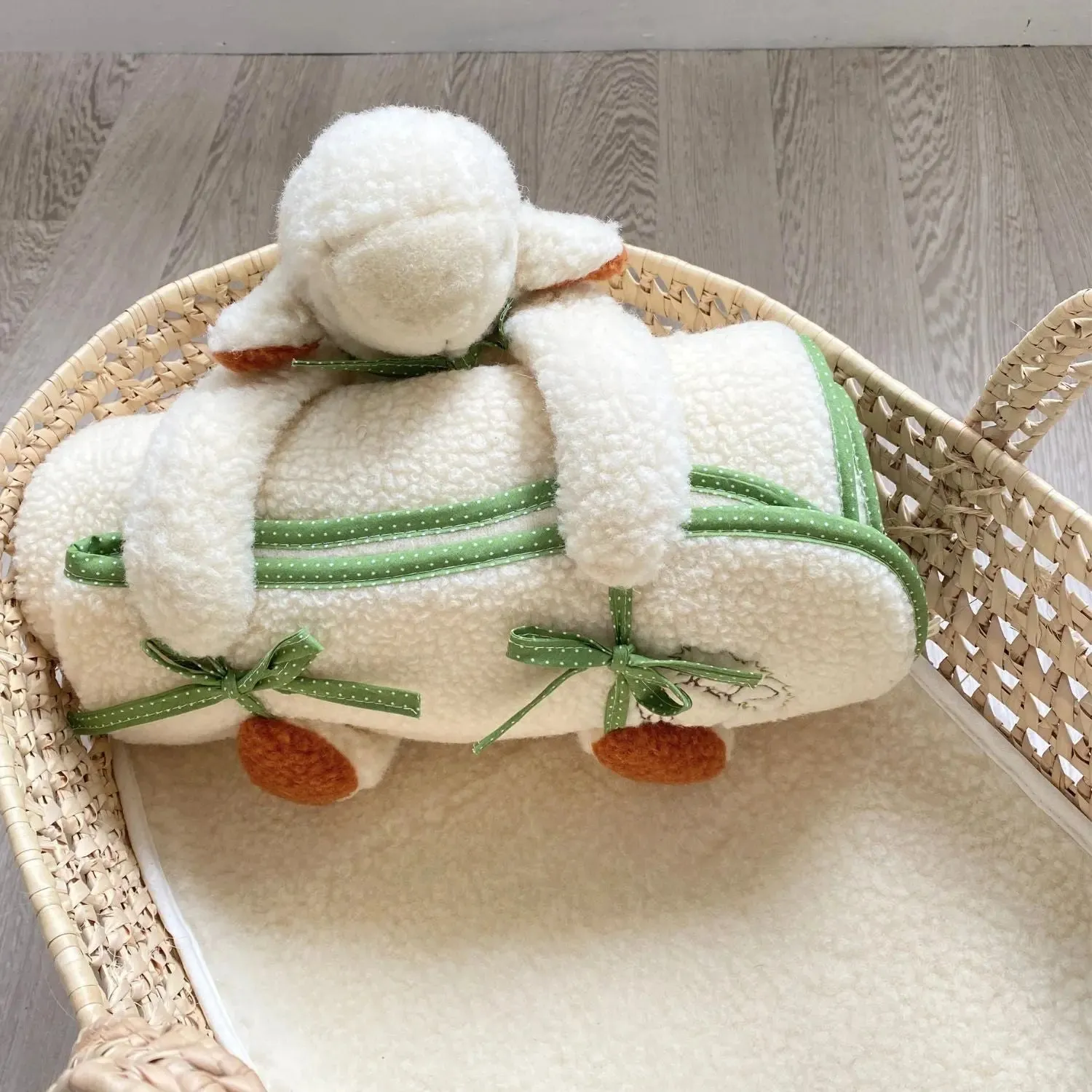 LiliNappy Sassoupi doudou mouton couverture laine vierge bébé