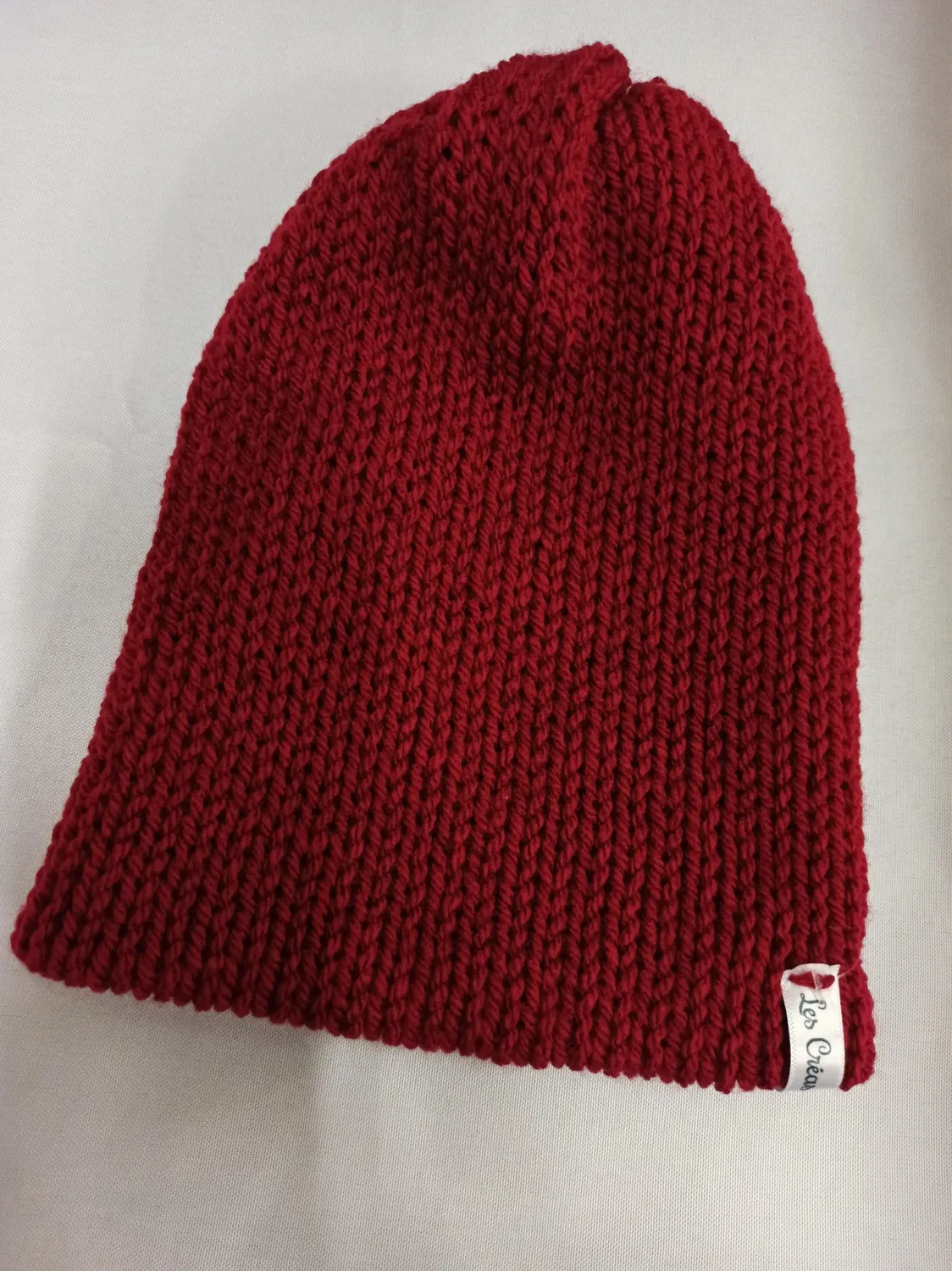 Les Créas de Sabrina bonnet tricoté doublé acrylique