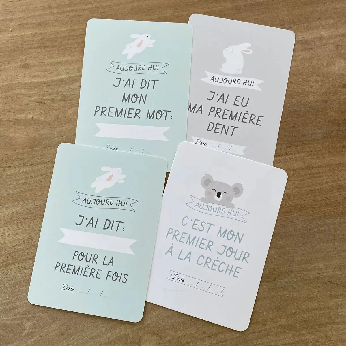 Zü Mes premières fois kit 12 cartes photo naissance