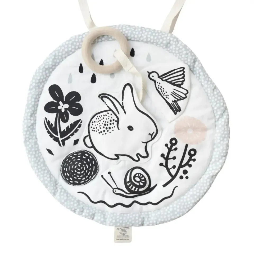 Wee Gallery Meadow petit tapis d'activité rond coton bio