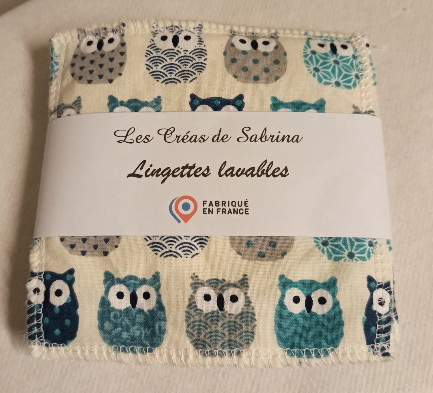 Les Créas de Sabrina lingettes lavables coton