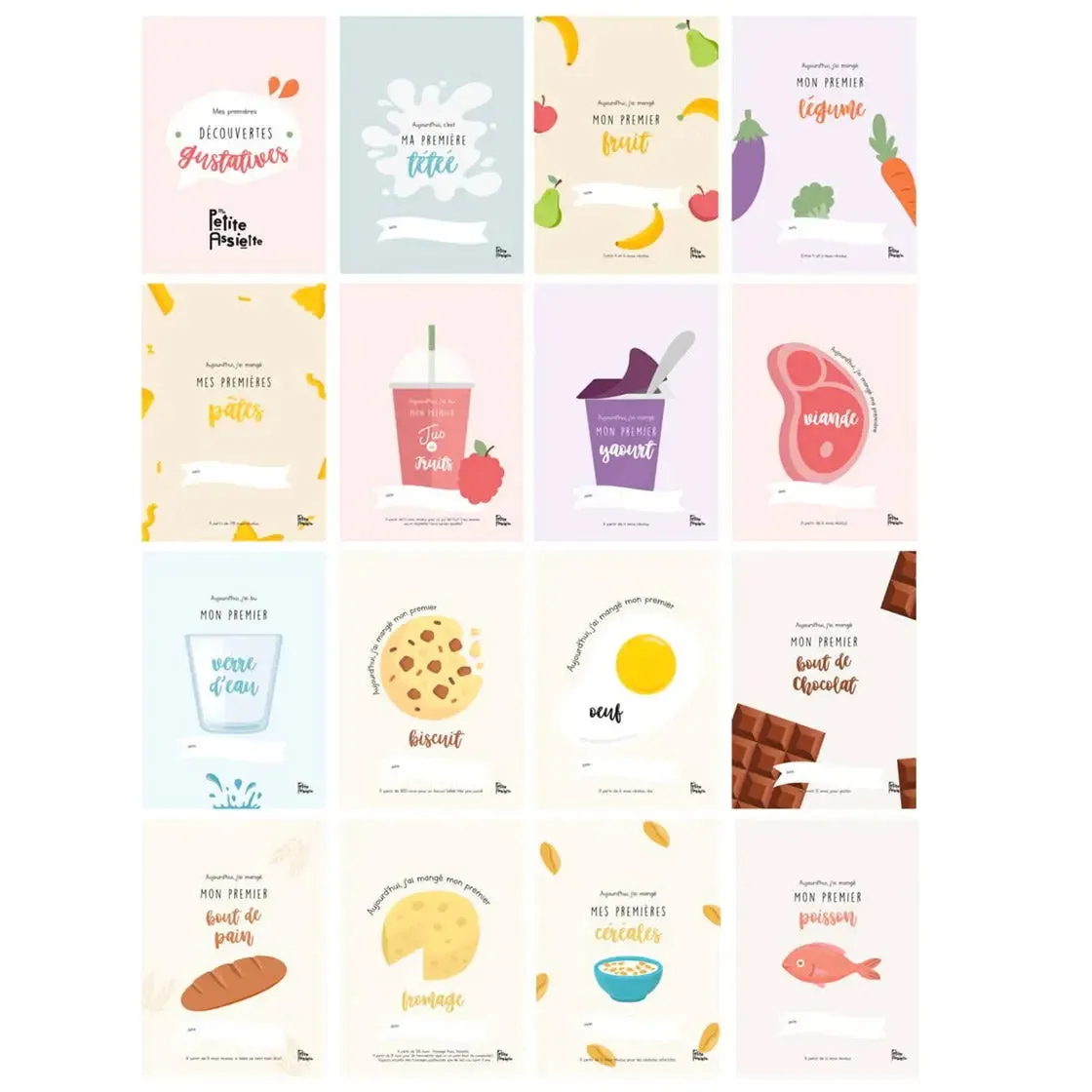 Ma Petite Assiette cartes étapes diversification 15 cartes