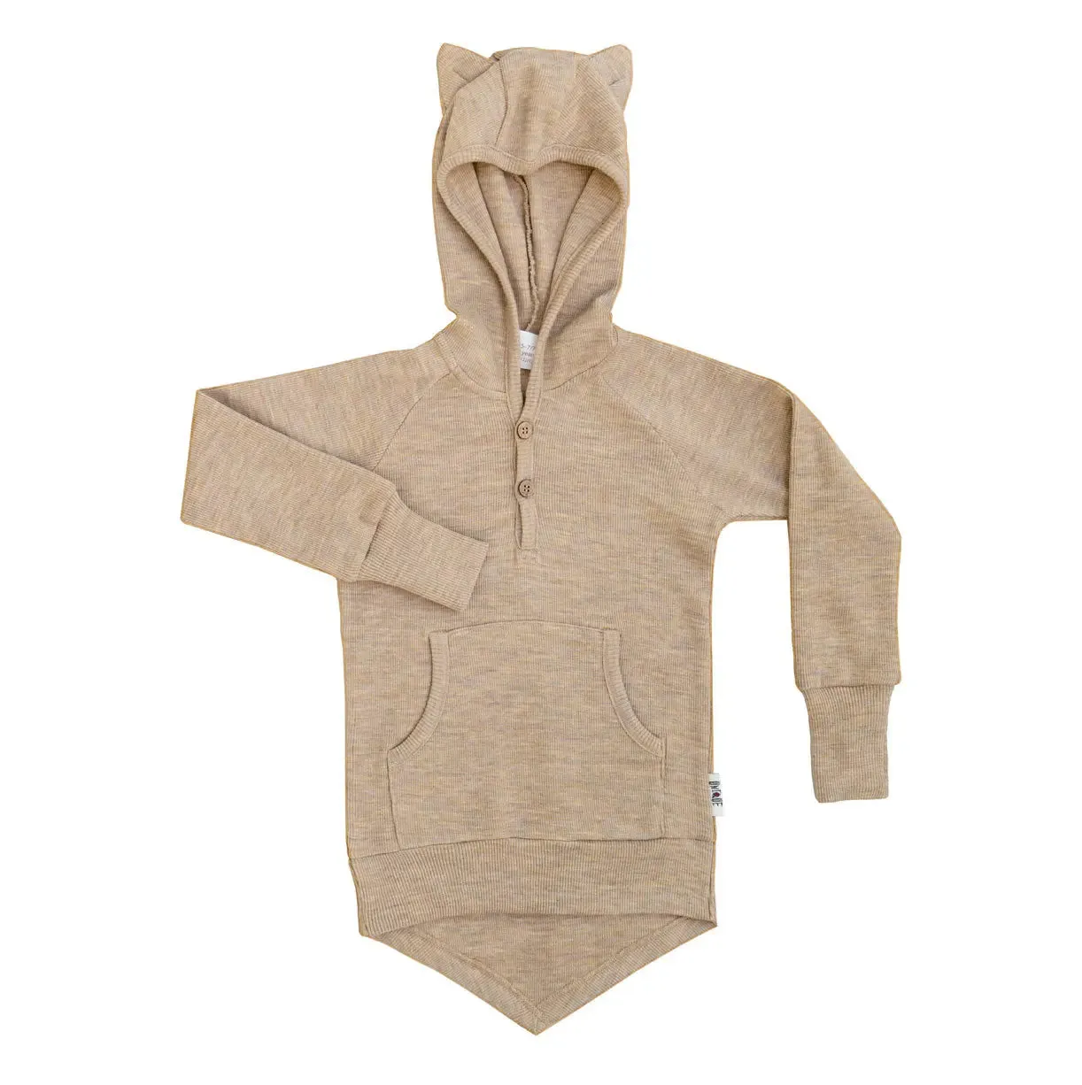 ManyMonths Kitty sweat enfant laine mérinos capuche