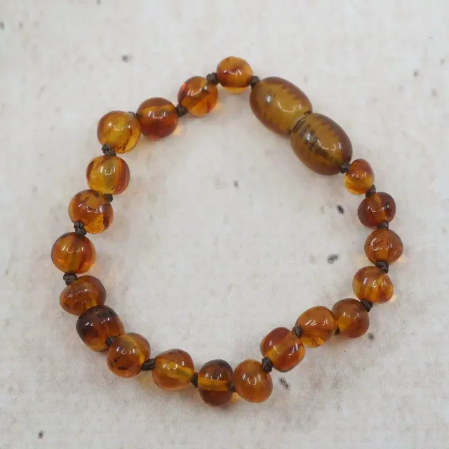 Irreversible Bijoux bracelet ambre bébé baroque 15 cm