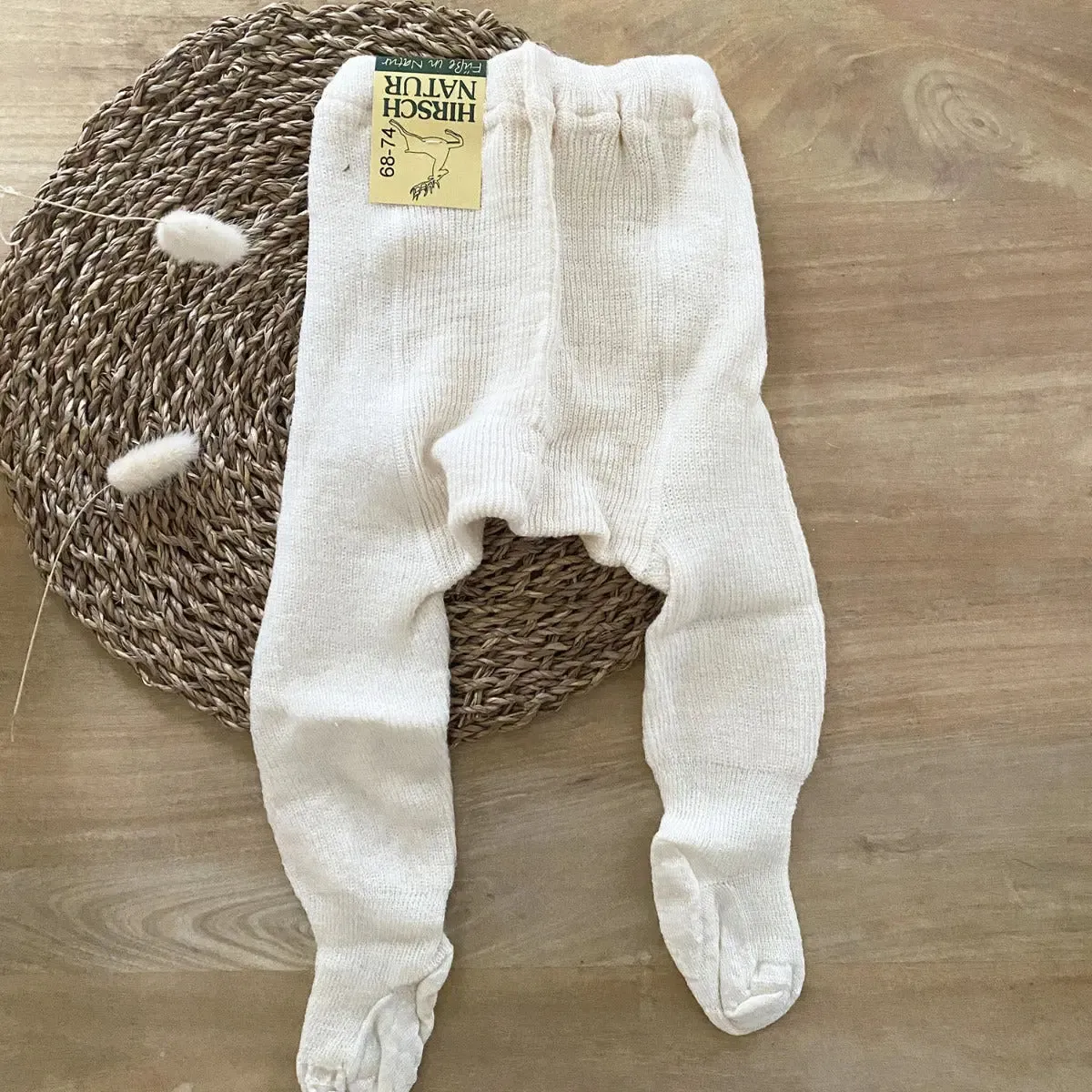 Hirsch Natur collant laine coton bio bébé