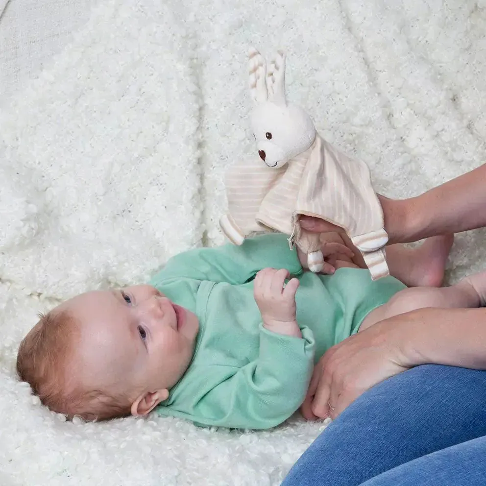 Grünspecht doudou lapin coton bio attache tétine