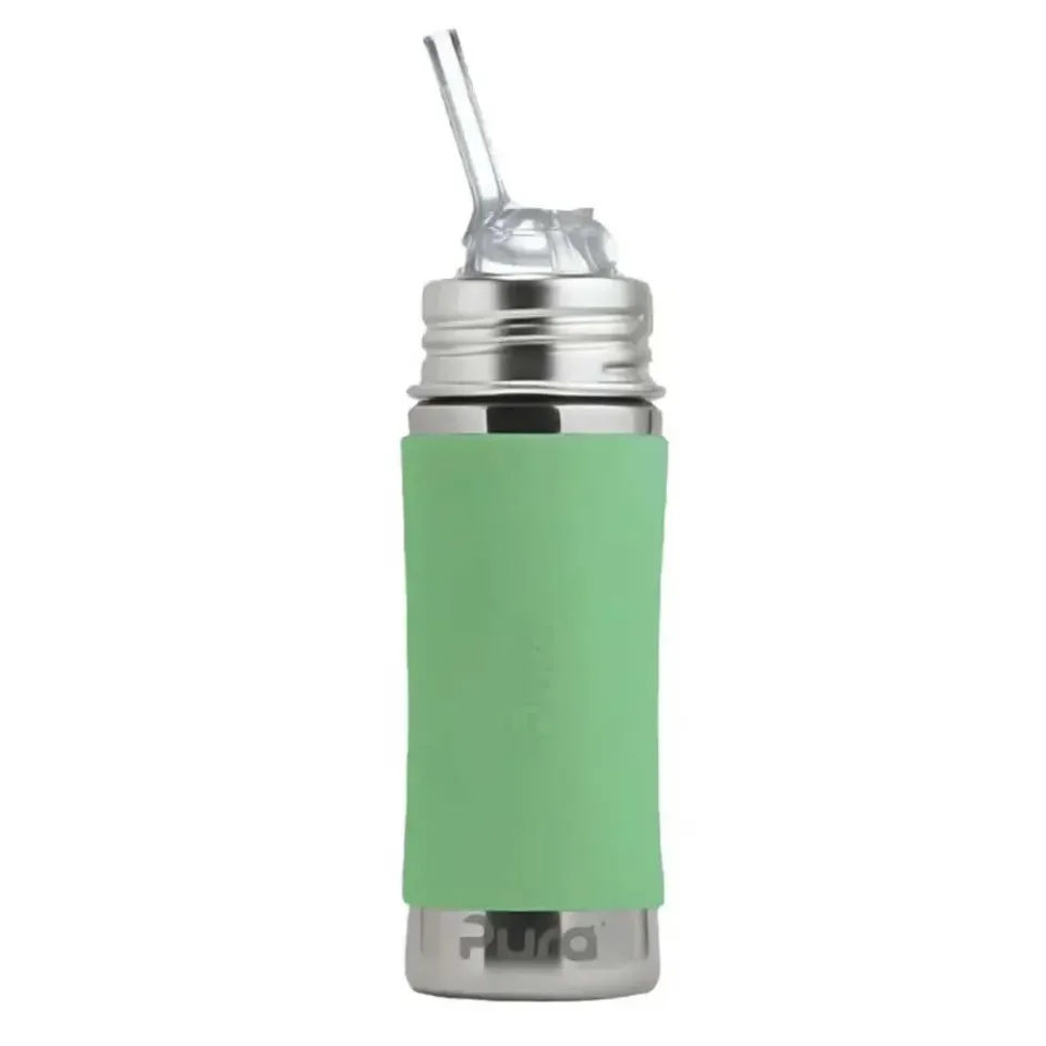 Pura Free gourde inox paille silicone 325 ml