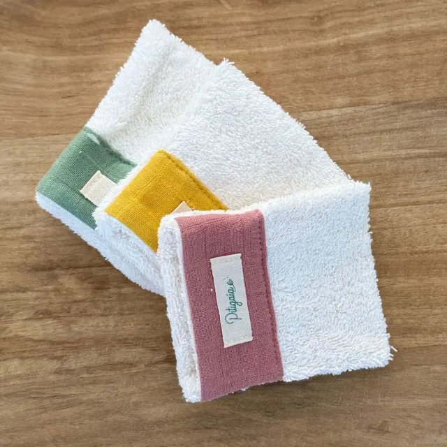 Pitigaïa trio mini-gants coton bio 10x12cm enfant