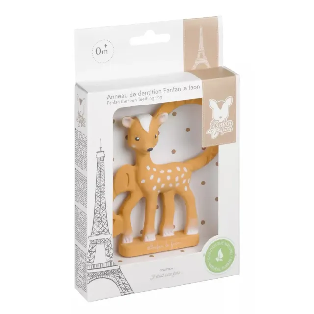 Sophie la girafe Fanfan le faon anneau de dentition caoutchouc naturel