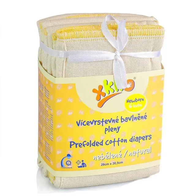 LiliNappy Xkko lot de 6 langes prépliés en coton