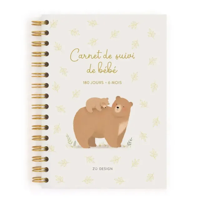 Zü Ours carnet suivi bébé 0-6 mois fabriqué France